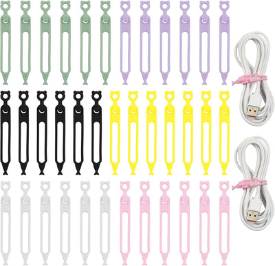 12 Bridas Cables Reutilizables Organizador 6 Colores