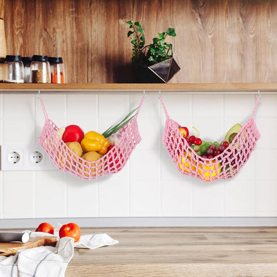 Hamaca de frutas macramé grande 11.8 x 20 pulgadas para cocina