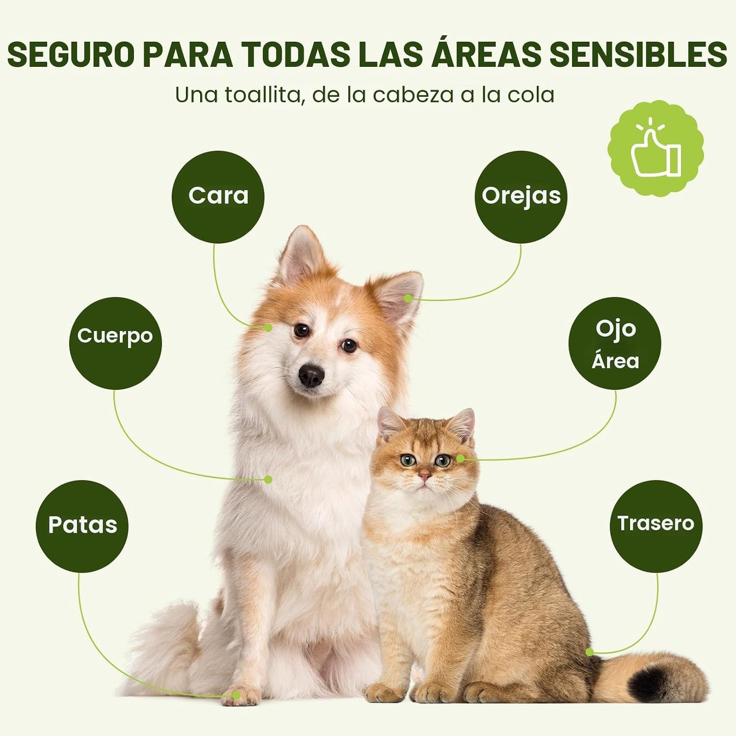 Toallitas hipoalergénicas para mascotas aroma coco 400uds