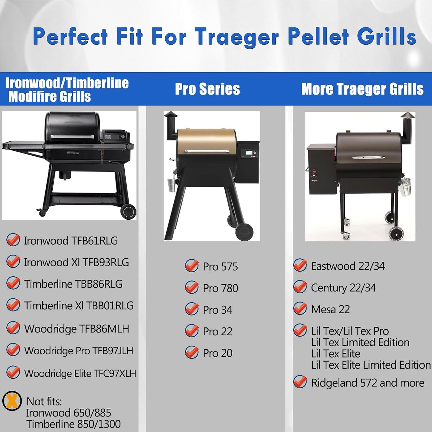 Repuesto placa plancha Traeger Pro 34 Pro 22 Pro 575 Pro 780