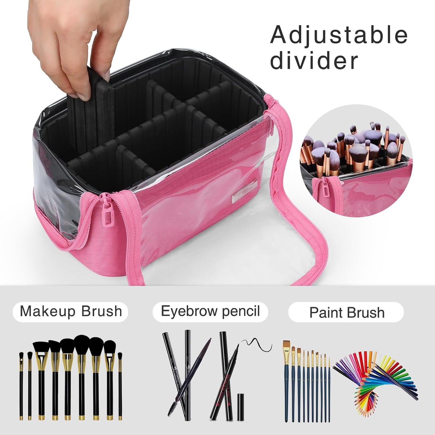 Estuche brochas maquillaje profesional viaje almacenamiento