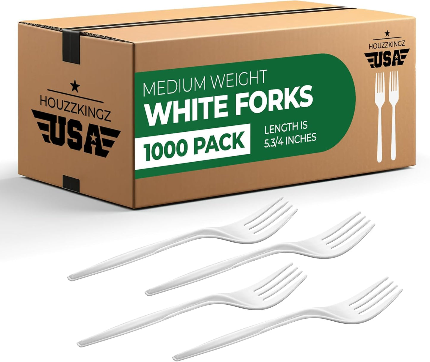 1000 Palillos Plástico Blanco para Eventos y Catering