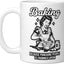 Taza cerámica blanca Baking Because Punching People Is Frowned Upon