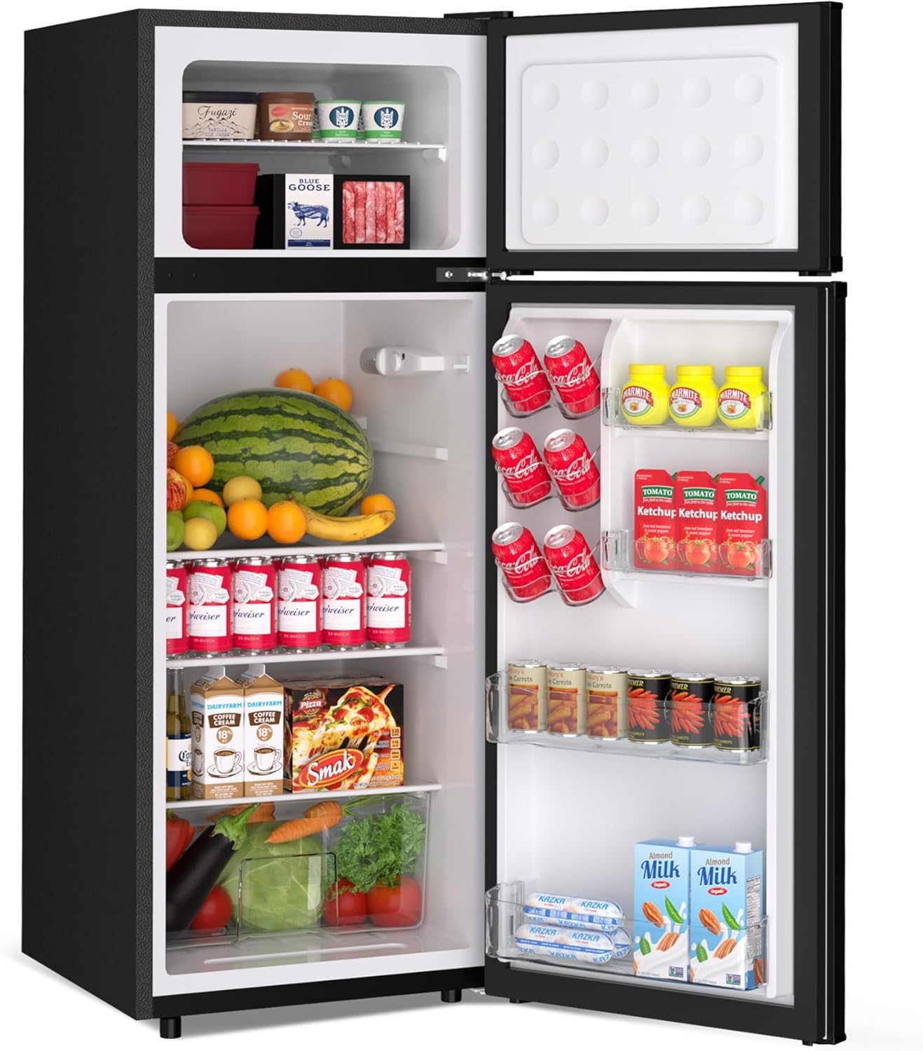 Refrigerador compacto doble puerta 7.5pies³ con congelador 1.6pies³