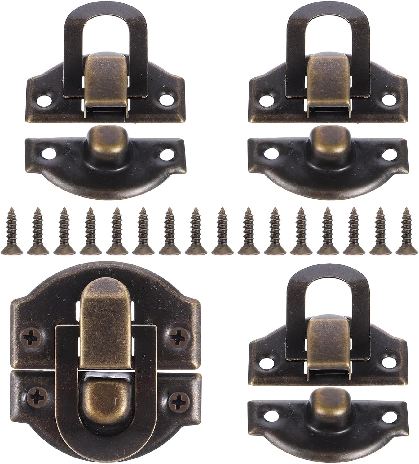 Cerradura tipo llave antigua bronce 4 Pzas para caja madera