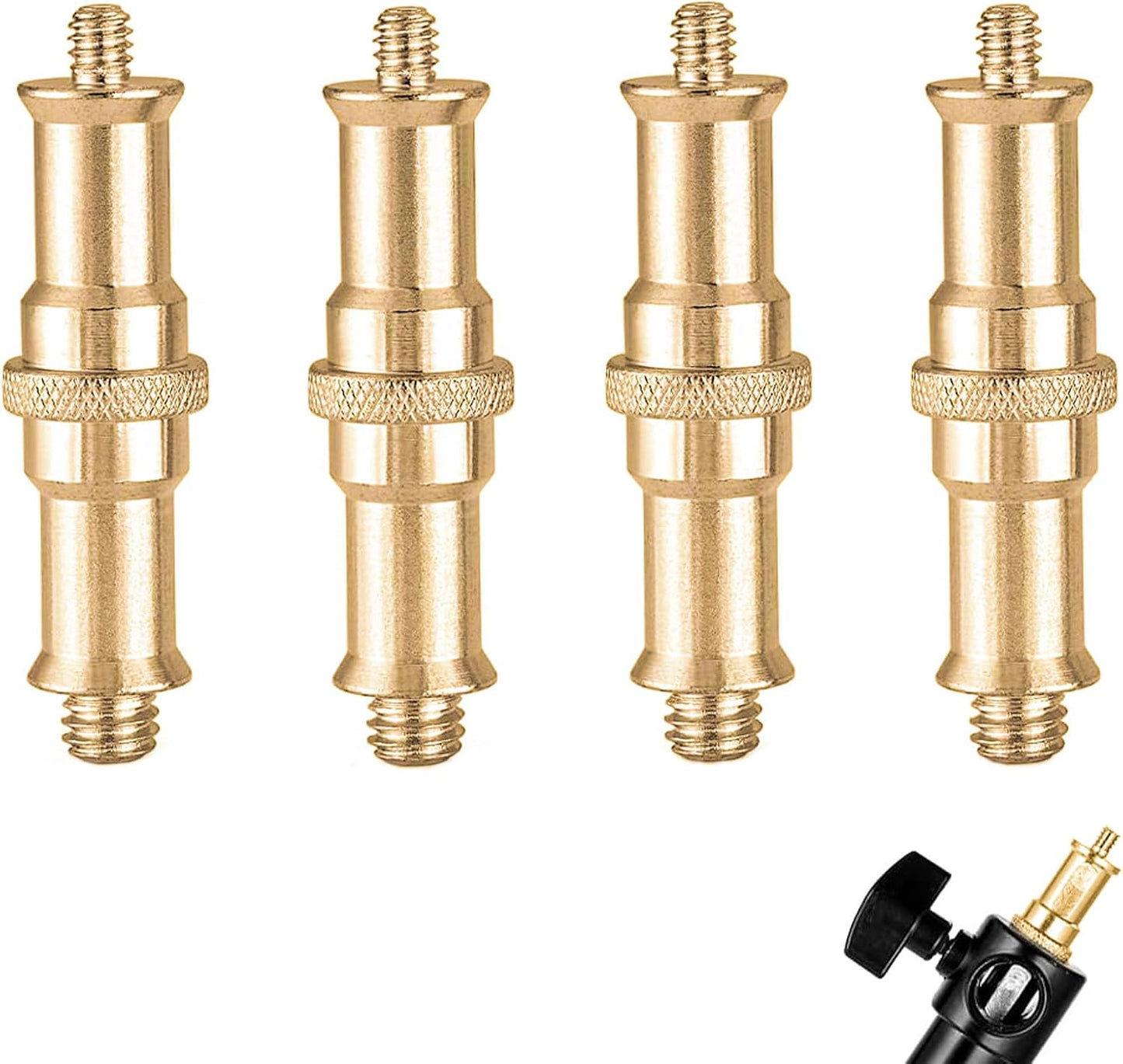 Adaptador trípode 1/4 a 3/8 pulg espiga soporte luz estudio