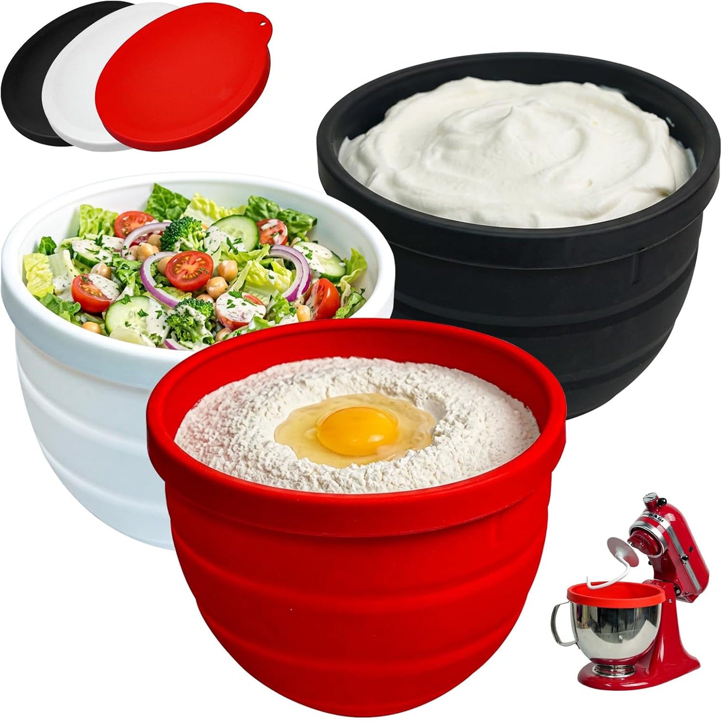 Forros silicona batidora 5qt extragruesos lavavajillas