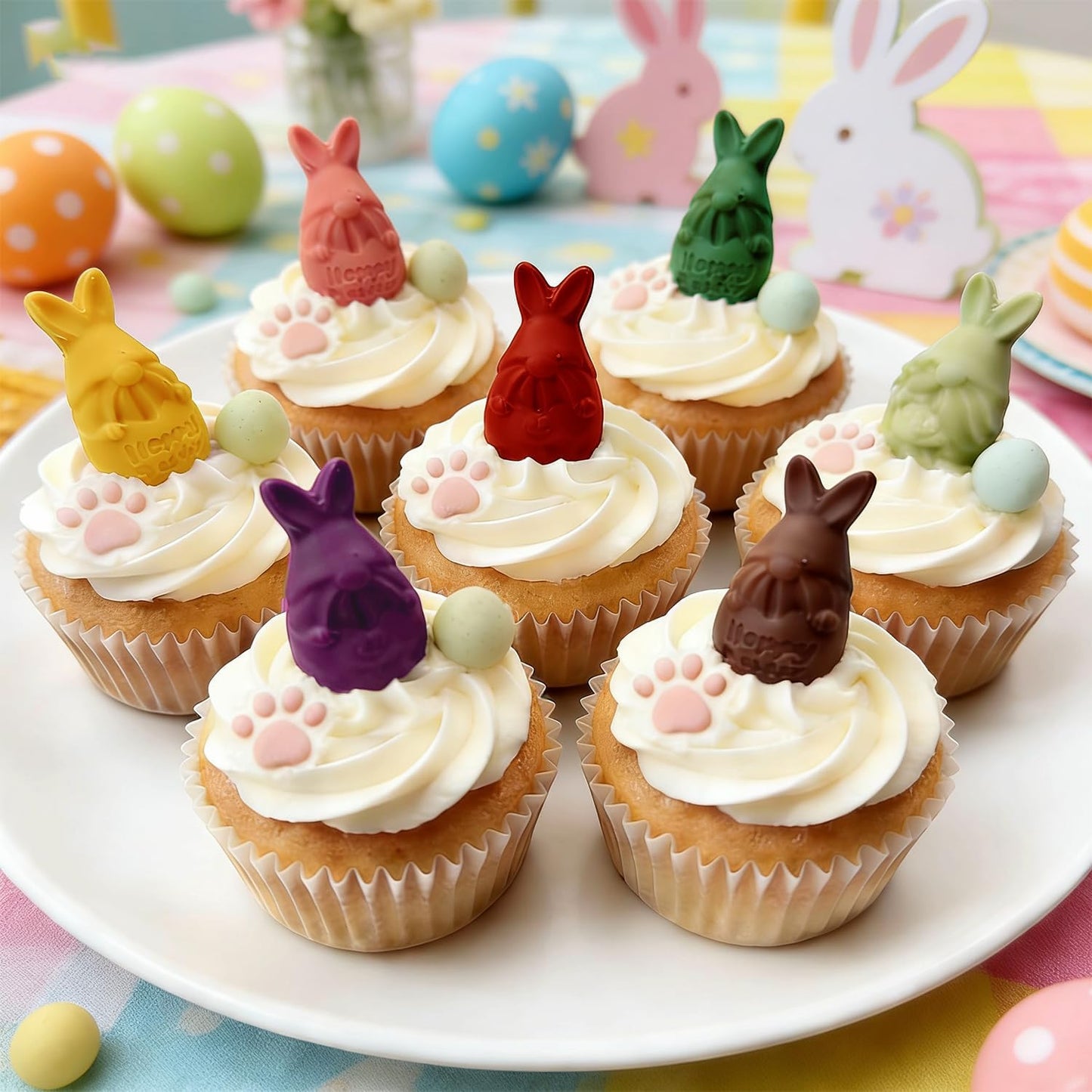 3 Moldes Silicona Pascua 36 Cavidades Mini Conejo Hornear Dulces