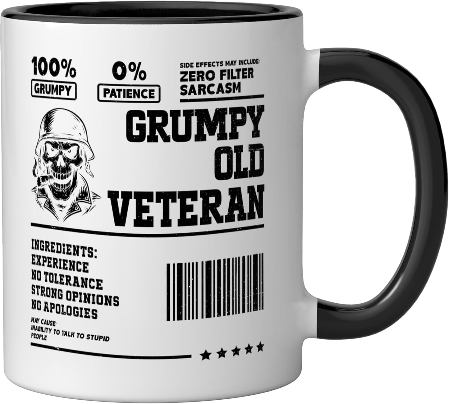 Taza cerámica Grumpy Old Veteran Vet para veterano descontento