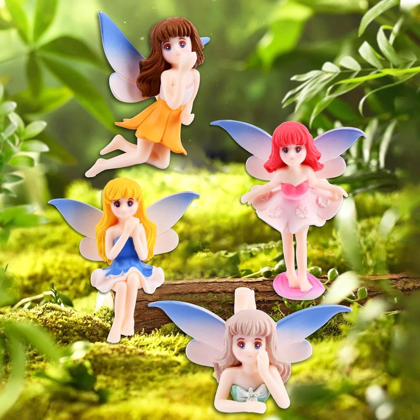 Figuras hadas mini puente estanque adornos paisaje