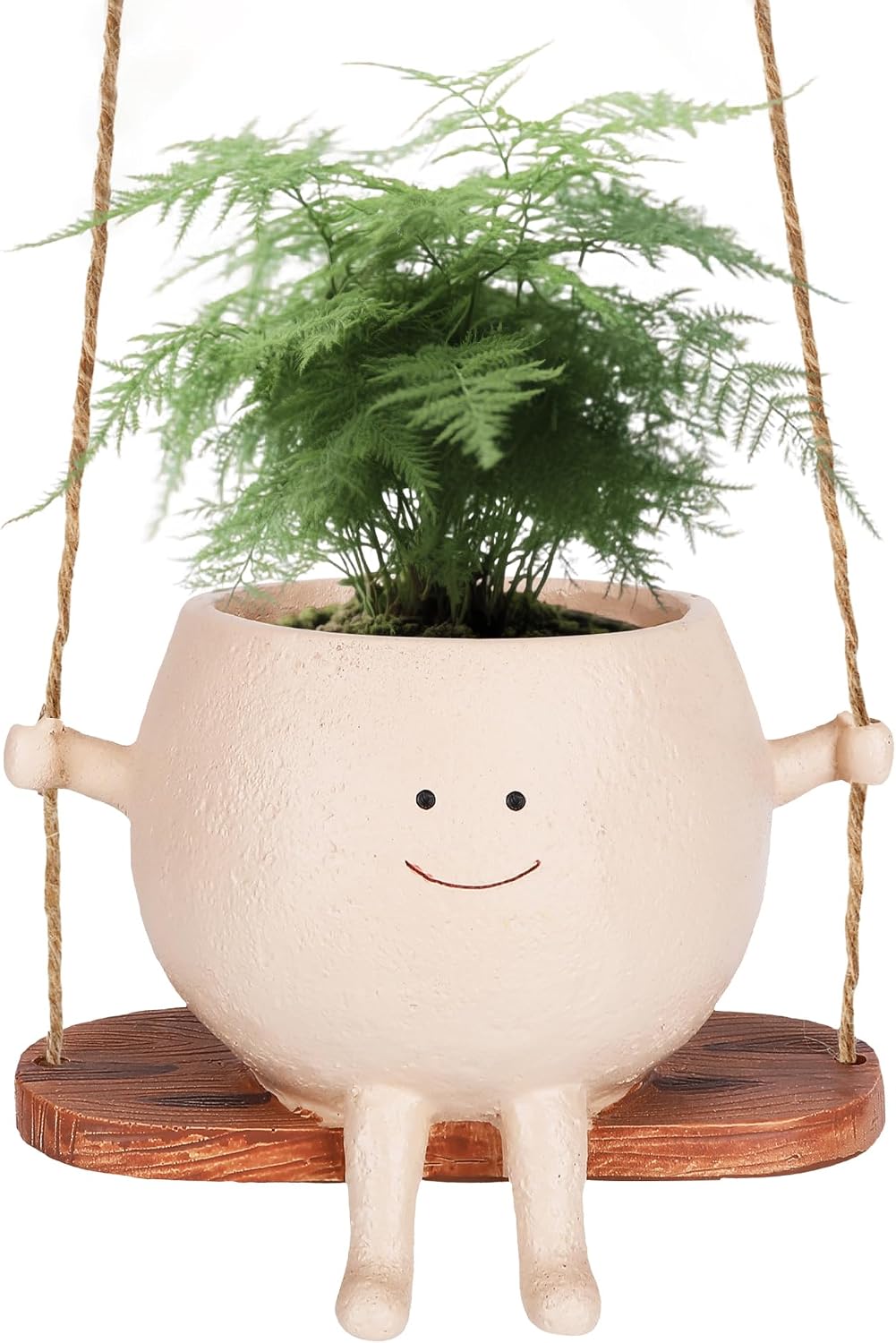 Maceta colgante cara sonriente soporte plantas interiores