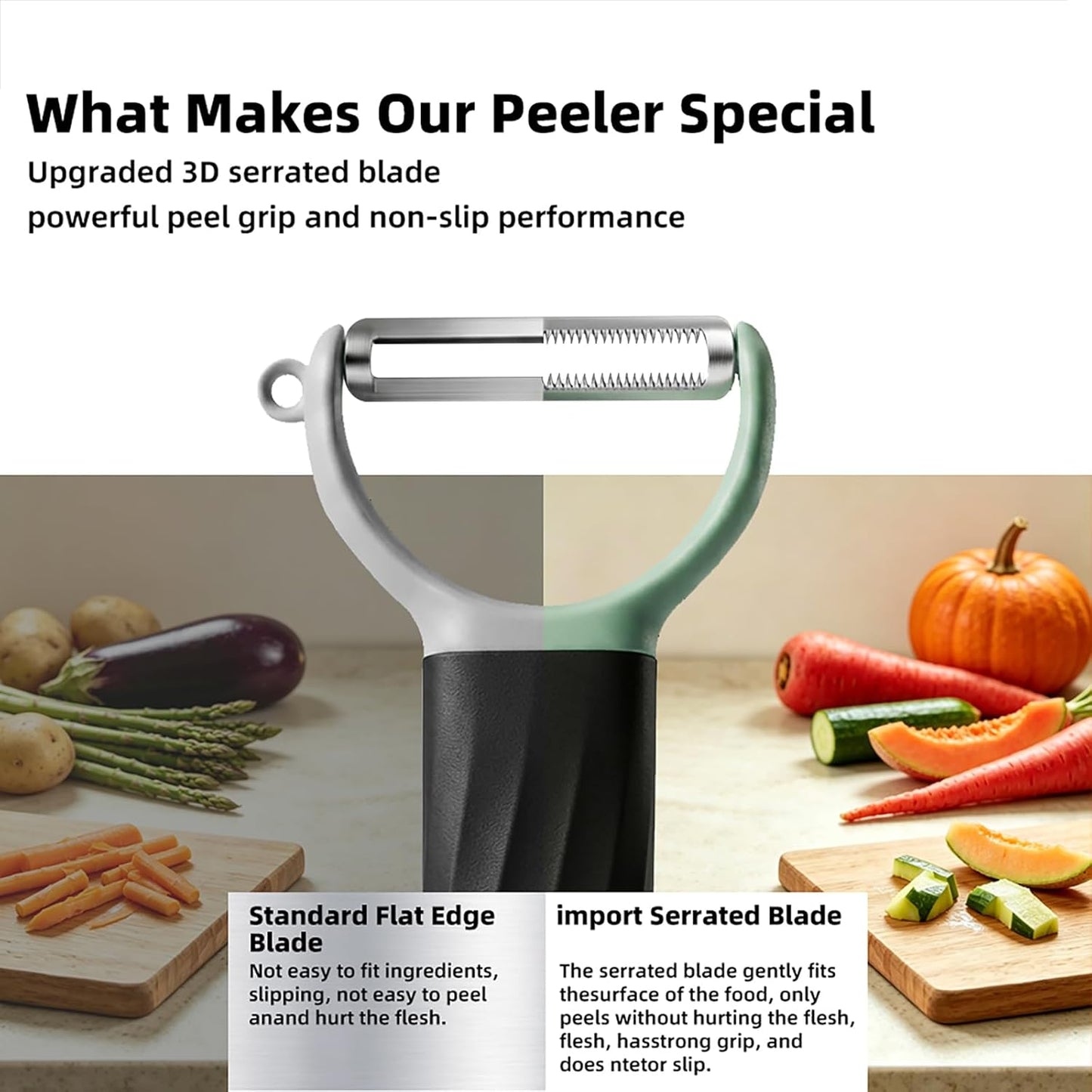Pelador de patatas acero inox multifuncional cocina