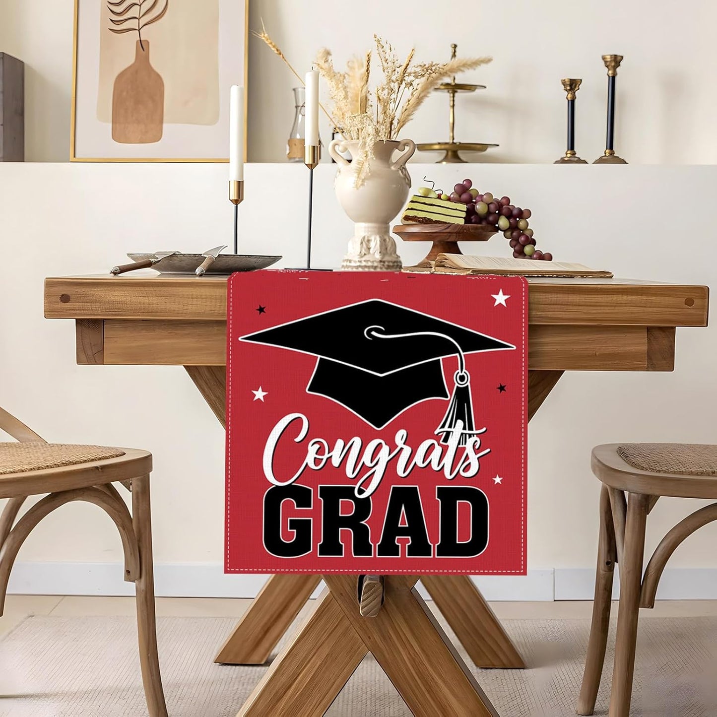 Camino mesa graduación 2026 rojo 13x72