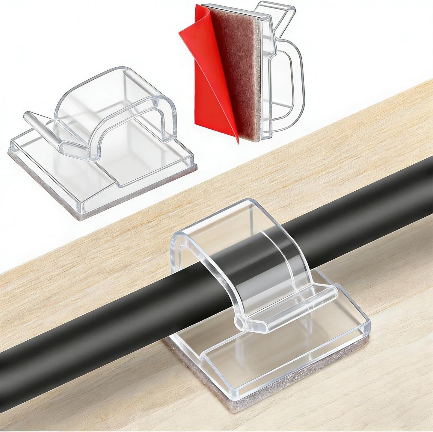 100 Abrazaderas Cable 0.55x0.55pulg Hebilla Plástico