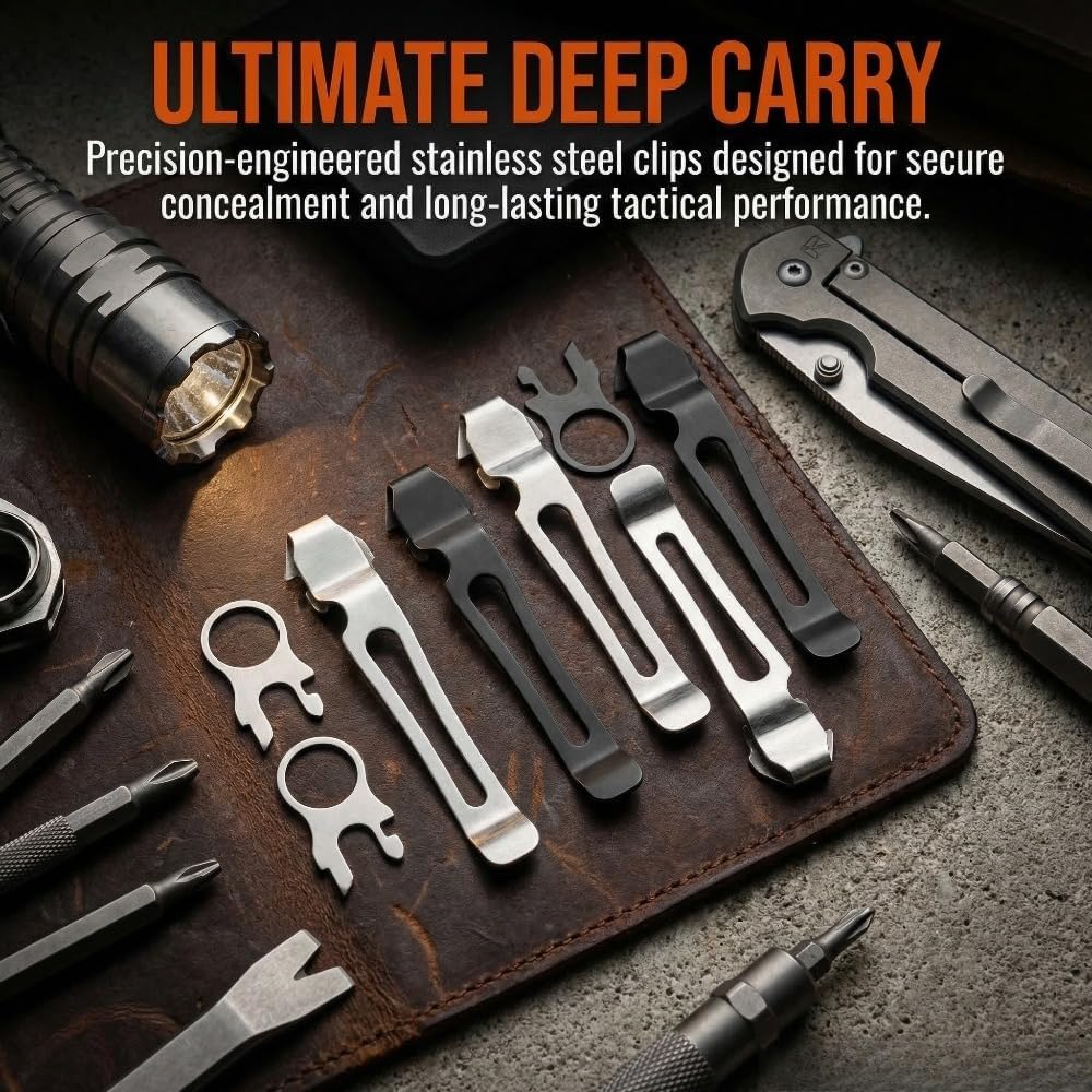 Set 4 clips bolsillo anillo cordón repuesto Leatherman Surge