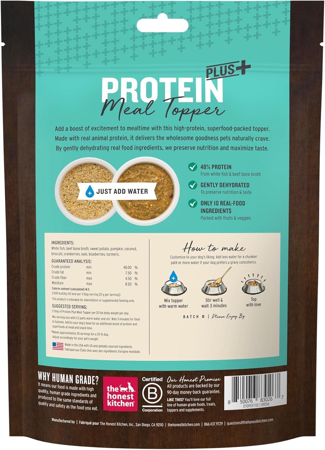 Alimento para perros superalimentos pescado sin granos 12oz