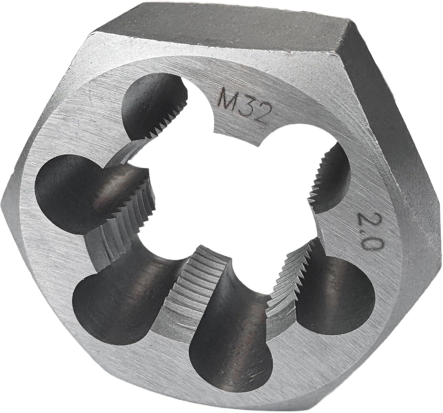 Hex. M32 x 2,0 muere reenhebrado hilo acero derecho