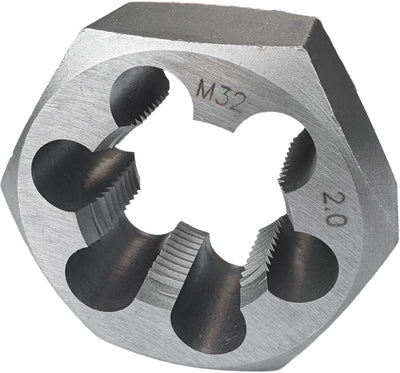 Hex. M32 x 2,0 muere reenhebrado hilo acero derecho