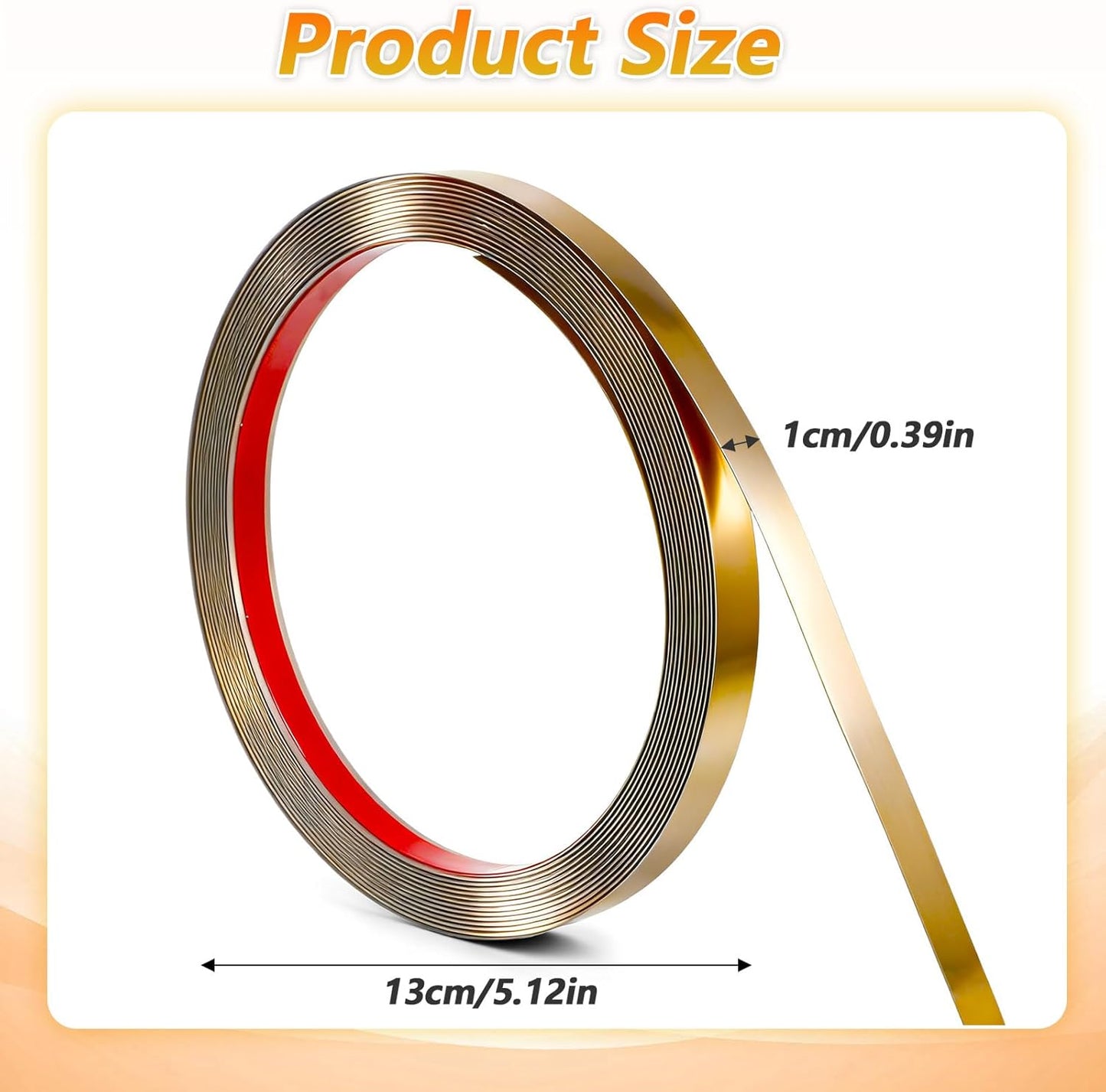Moldura oro cepillado autoadhesiva para techo pared y muebles