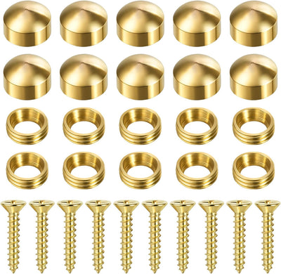10 S Decorativas Metal Latón Con Tapa Para Puerta Gabinete