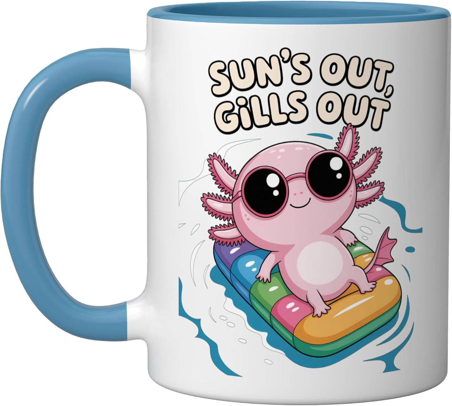 Taza Cerámica para Piscina Azul/Blanco
