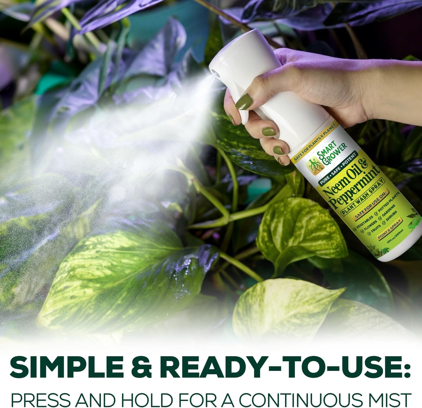 Aerosol aceite neem y menta para plantas interior exterior 10oz