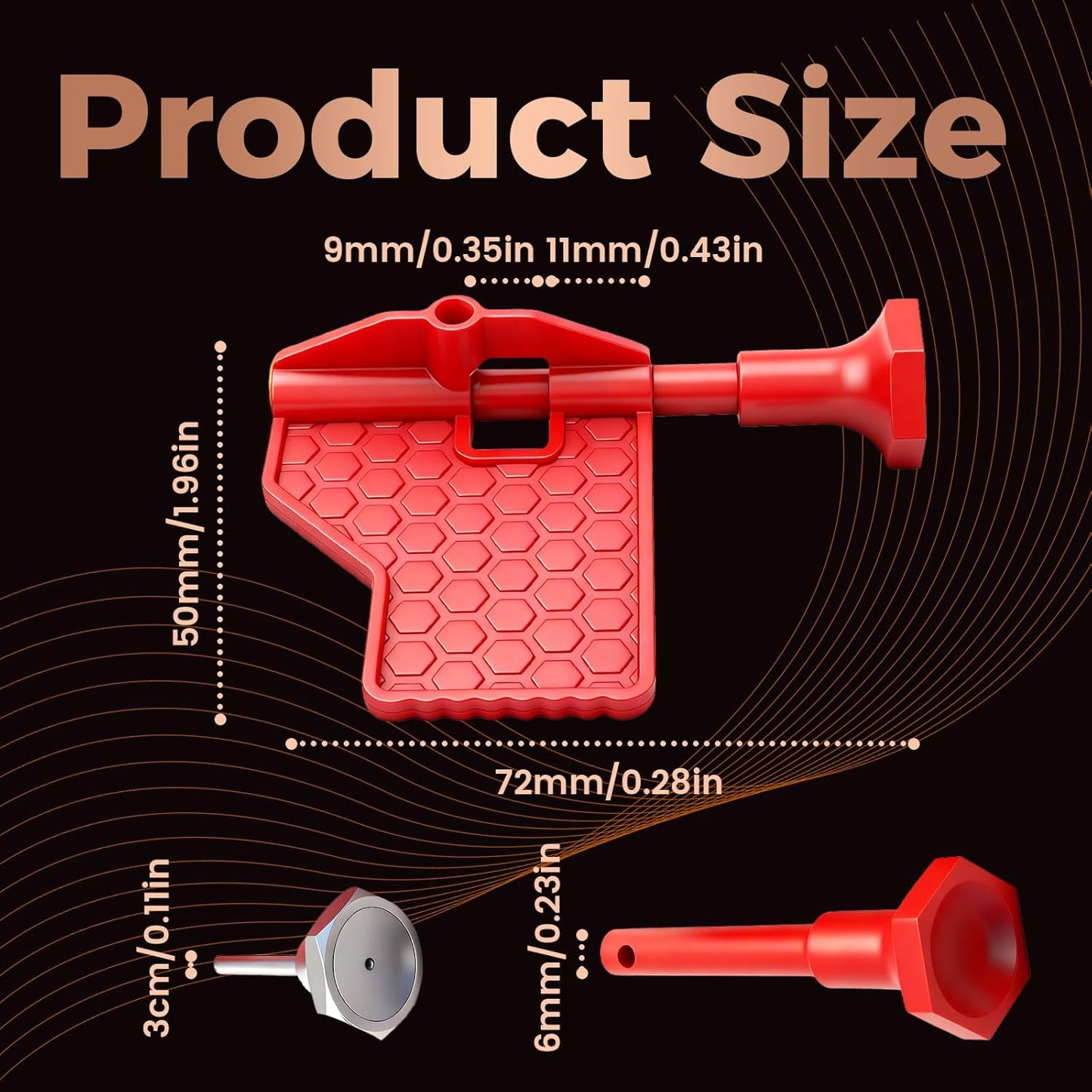 Kit 15 Pzas Herramienta Pasador Pivote Roja Resistente