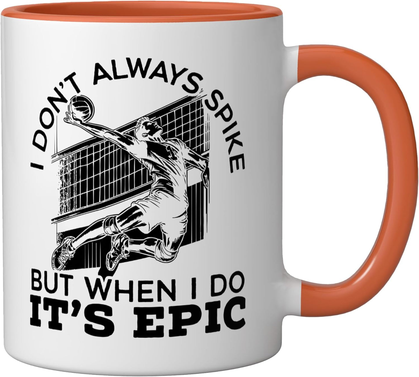 Taza Cerámica Juego de Voleibol Orange/White