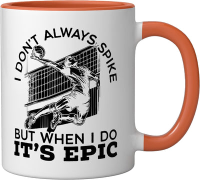 Taza Cerámica Juego de Voleibol Orange/White