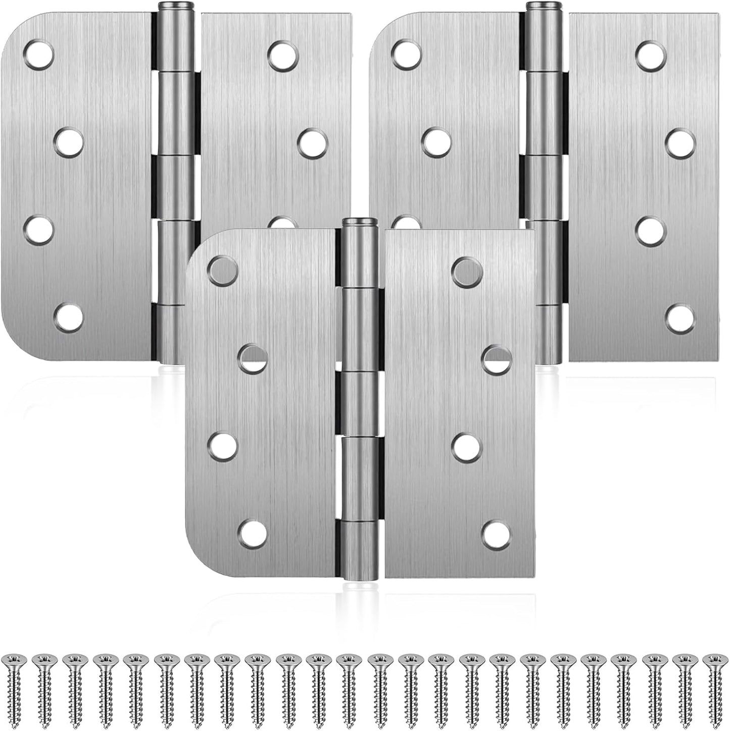 Pack 3 Bisagras Puerta Acero Inox 4pulg Con Rodamiento