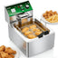 Freidora eléctrica 10L acero inox 1700W con cesta