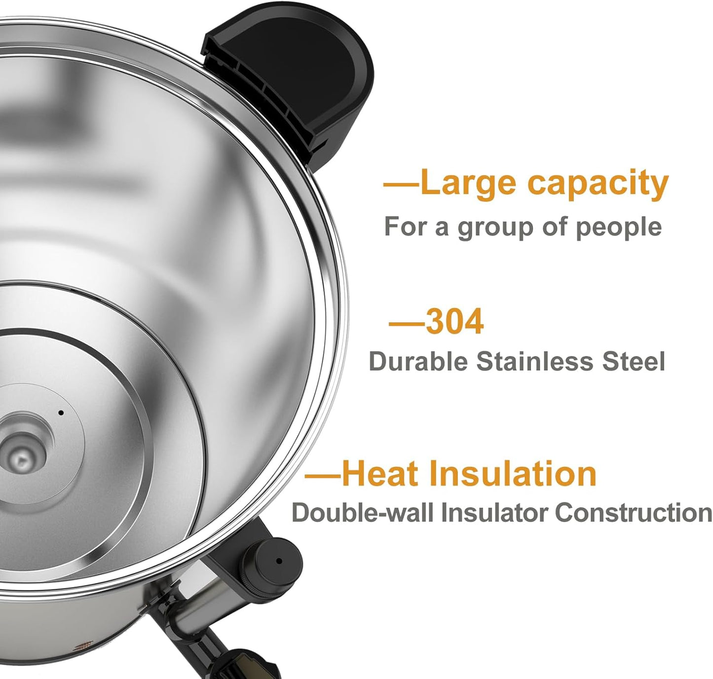 Cafetera 6L 38 Tazas con Tanque Doble Fritadora 20L 3500W