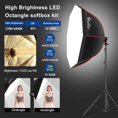 Kit Softbox LED 110W 2700-6500K estudio foto