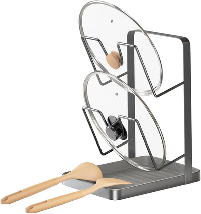 Estante para tapas de olla de acero inoxidable multifuncional