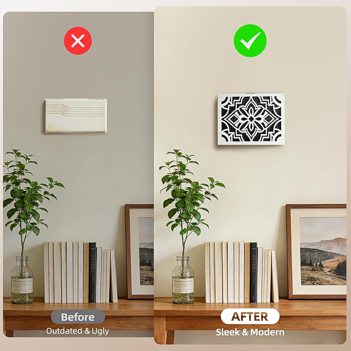 Funda timbre solamente con corte floral decorativa para pared