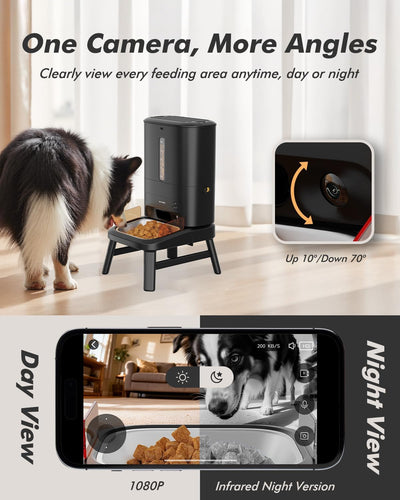 Comedero auto perros grandes 15L con cam HD 1080P WiFi