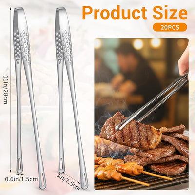 Pinzas de acero inoxidable coreano para parrilla de 11 pulgadas multiusos