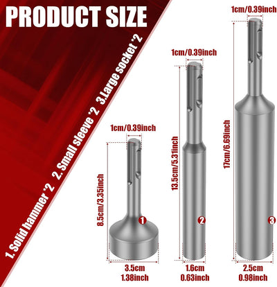6 Pzas SDS Plus Broca Perforadora Industrial