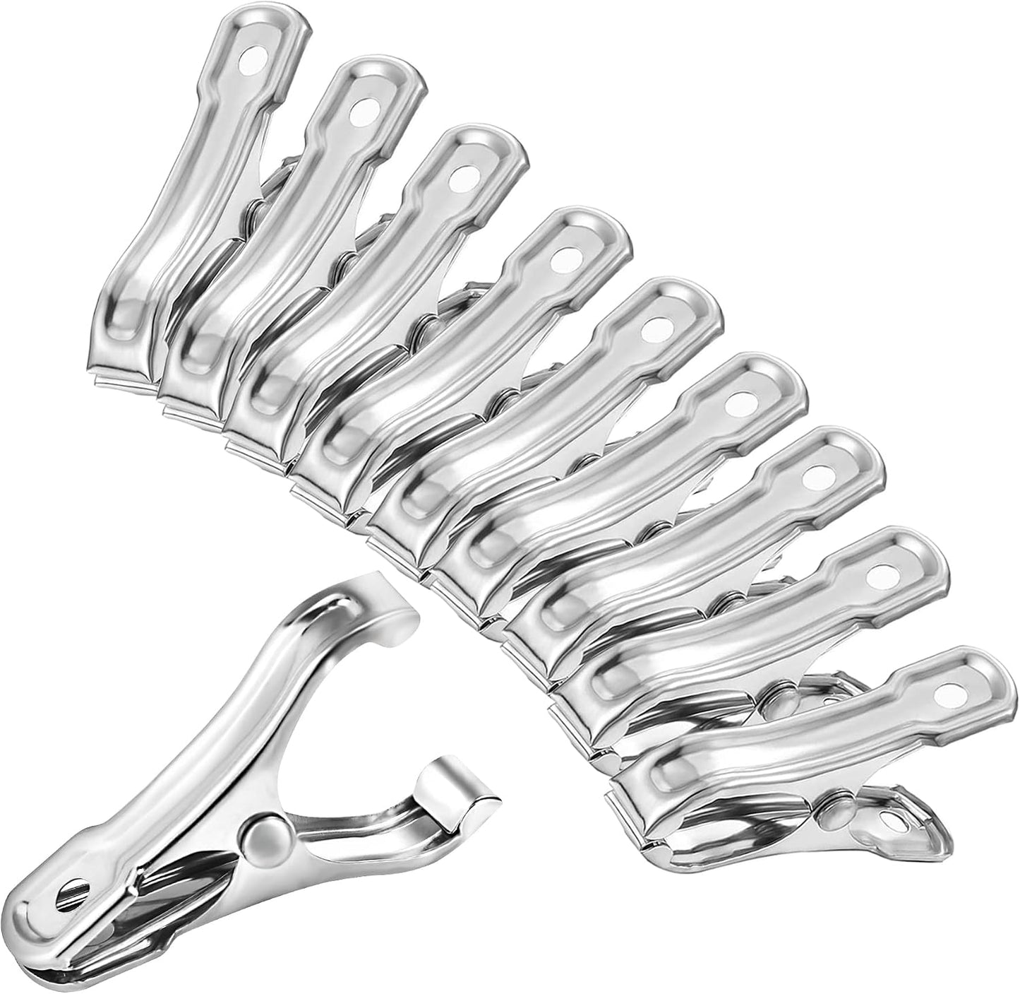 40 Clips Jardín Acero Inox para Red Invernadero