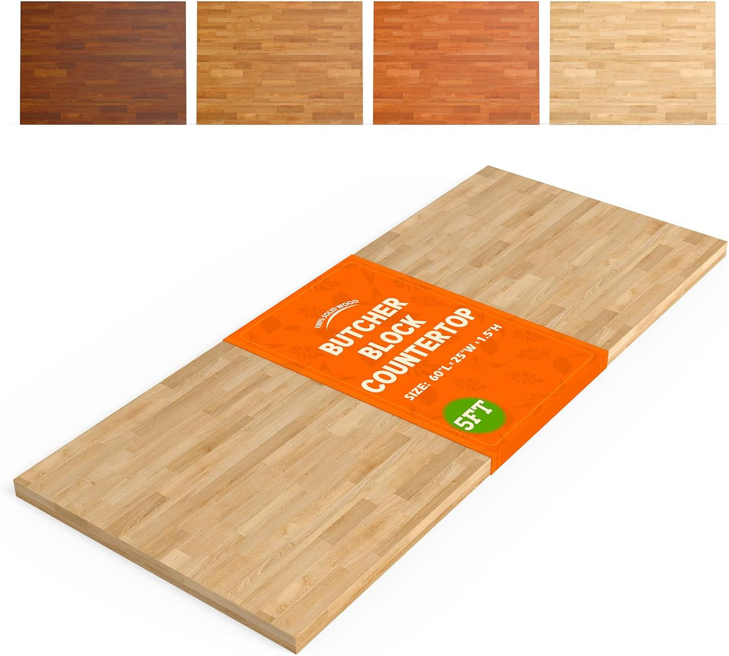 Encimera madera maciza bloque carnicero 5ft mesa escritorio cocina
