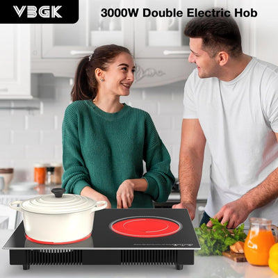 Estufa eléctrica doble 110V 9 niveles con temporizador