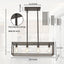Candelabro rect. bronce aceit. mate 4 luces para isla cocina
