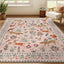 Alfombra animales rosas 8x10ft antideslizante