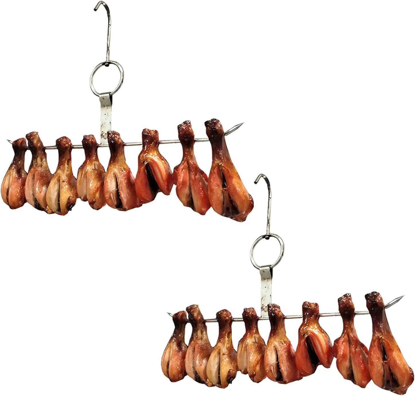2 Pzas Ganchos Carne Acero Inox para BBQ