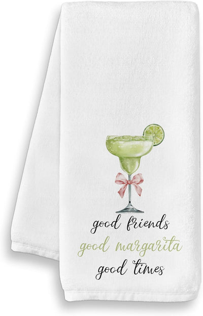 Toallas de cocina Margarita con lazo rosa, 16 x 24 pulgadas