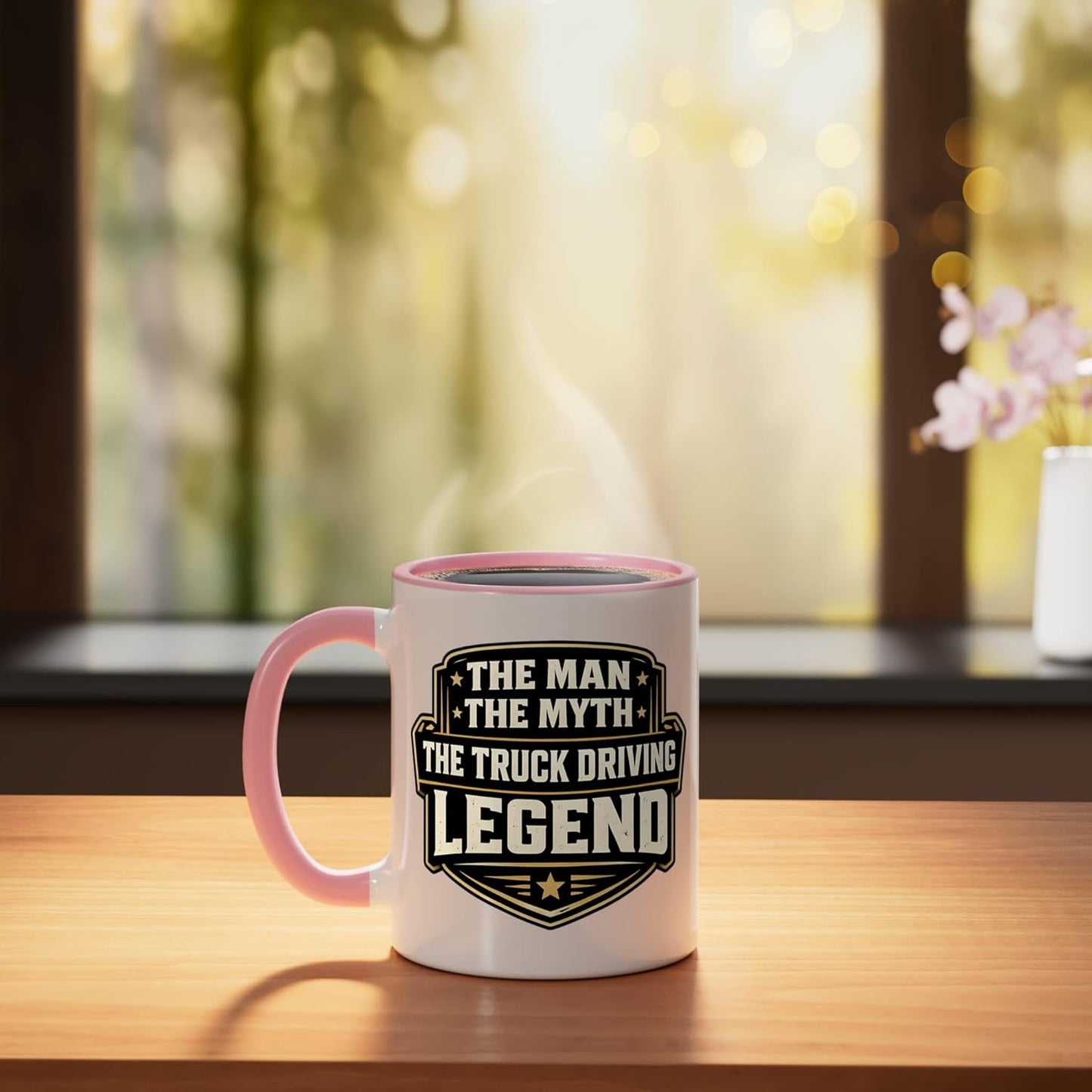 Taza cerámica para camionero The Man The Myth The Truck Driving Legend