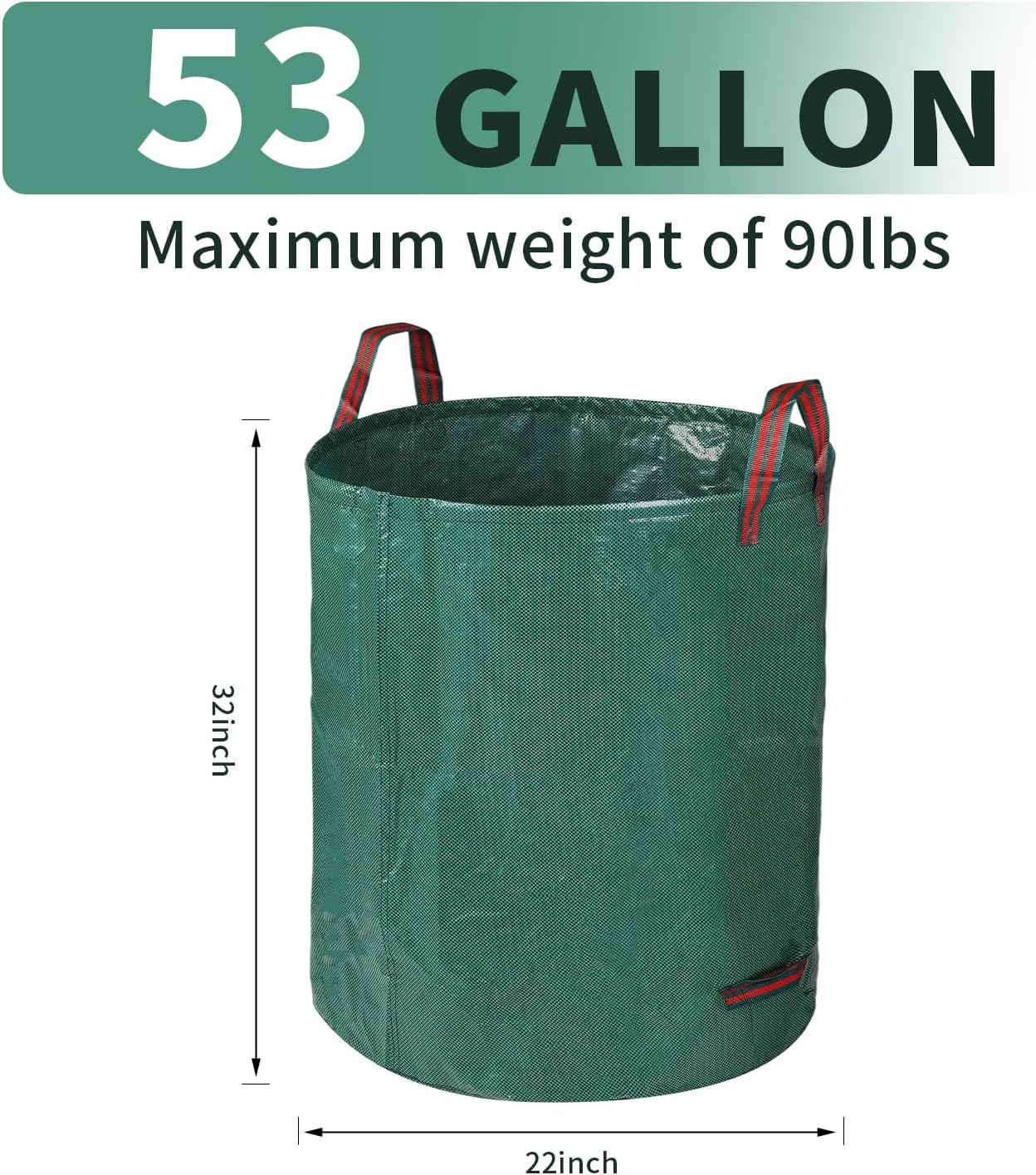 2 Pzas Bolsas Jardín 53gal Resistentes para Hojas y Césped