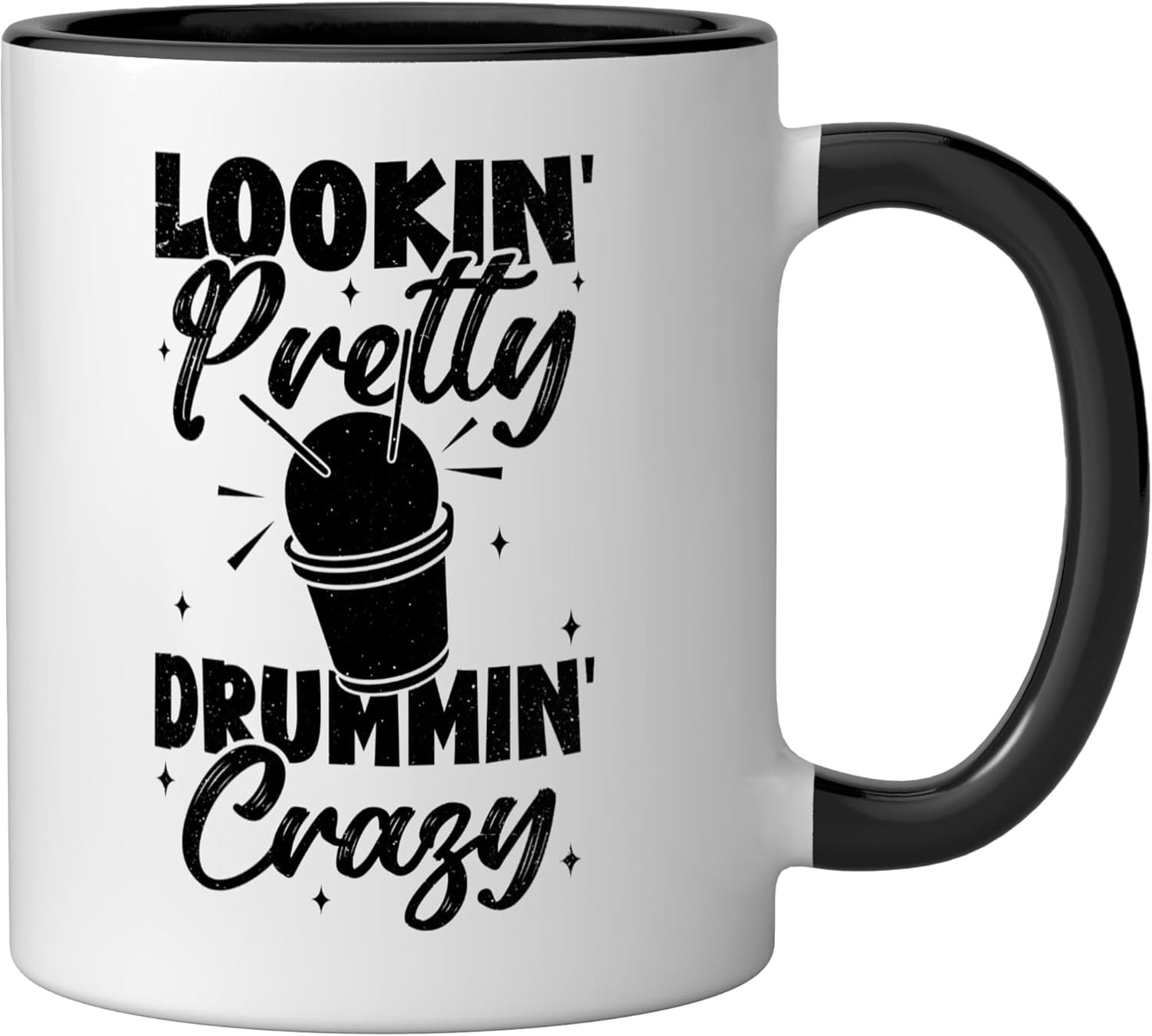 Taza cerámica para entrenamiento de ritmo mujer negro/blanco