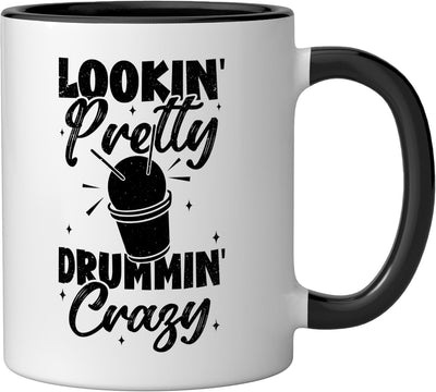 Taza cerámica para entrenamiento de ritmo mujer negro/blanco
