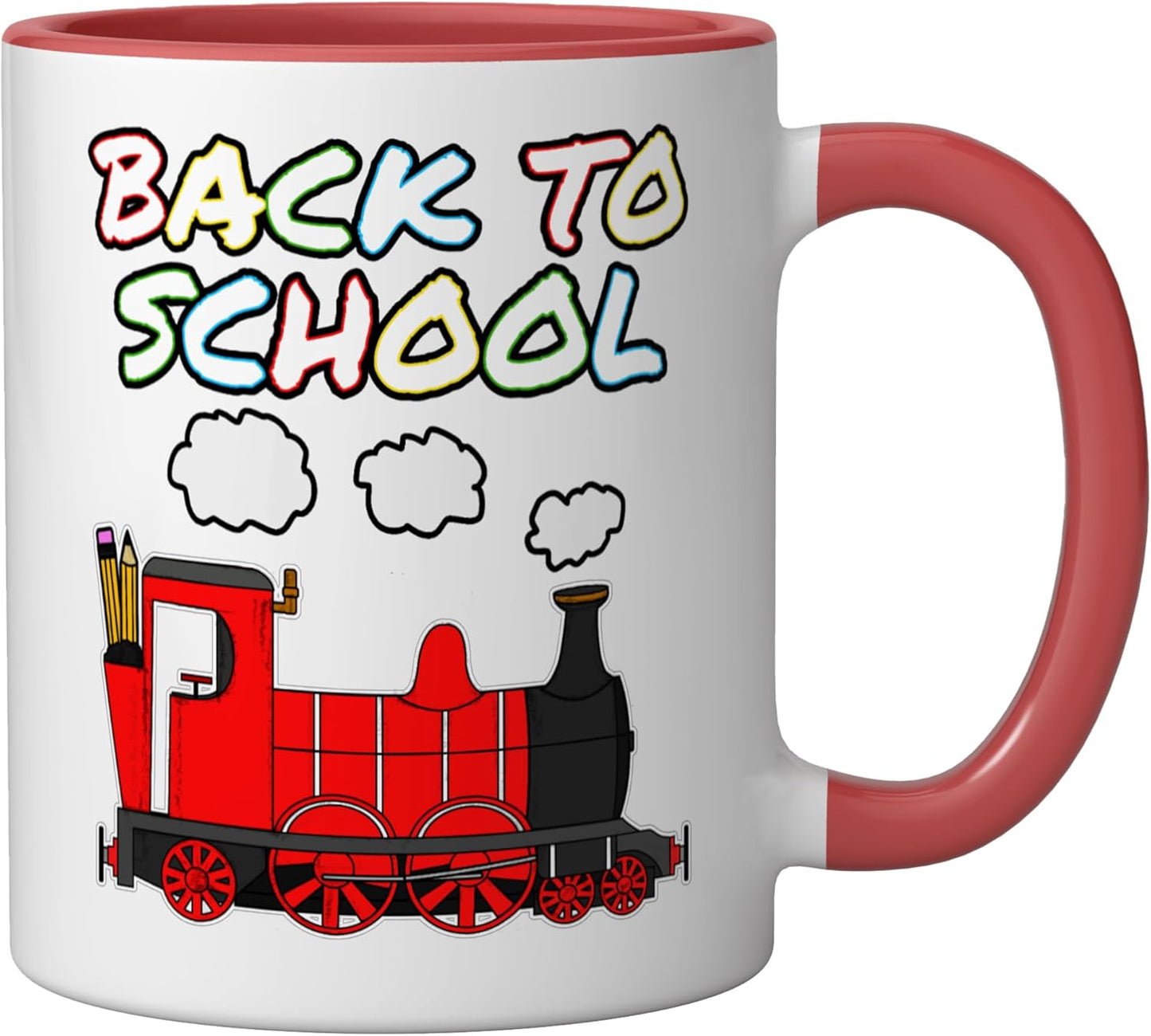 Taza cerámica para maestro de primaria 2do grado roja/blanca